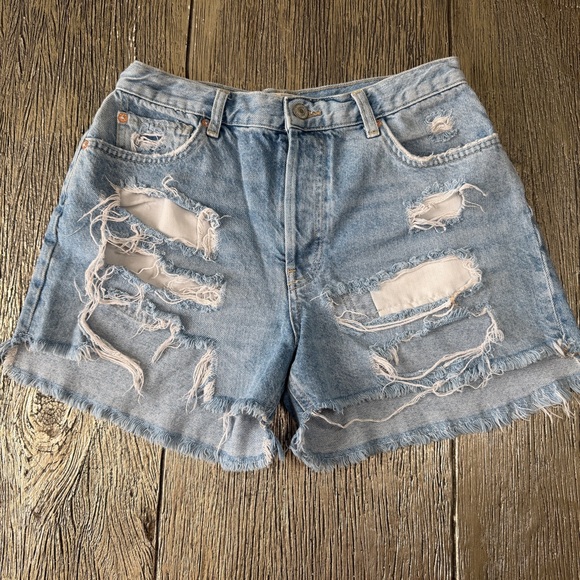We The Free Pants - Free People We The Free Women's High Rise Cut Off Distressed Denim Shorts Sz 27